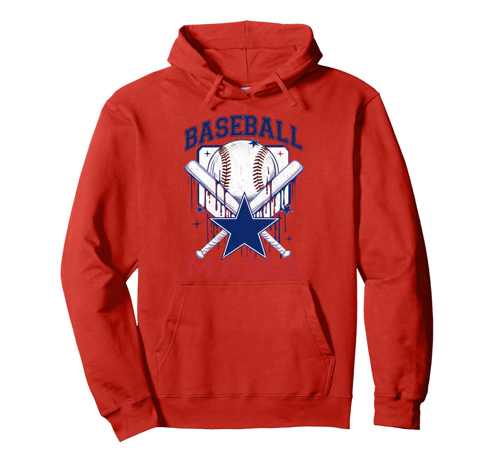 Baseball Mama Baseball Mom Mothers Hoodie - Aesthetic Graphic for Adults - T-Shirt, Sweatshirt, Hoodie