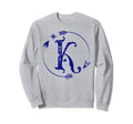 Initial K Monogram Boho Name Sweatshirt - Novelty Apparel for Adults - T-Shirt, Sweatshirt, Hoodie