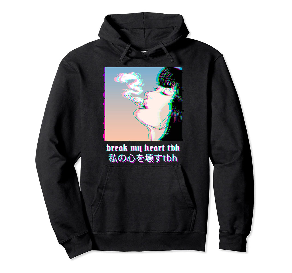 Break My Heart Tbh Vaporwave Hoodie - Aesthetic Graphic Men Women - T-Shirt, Sweatshirt, Hoodie