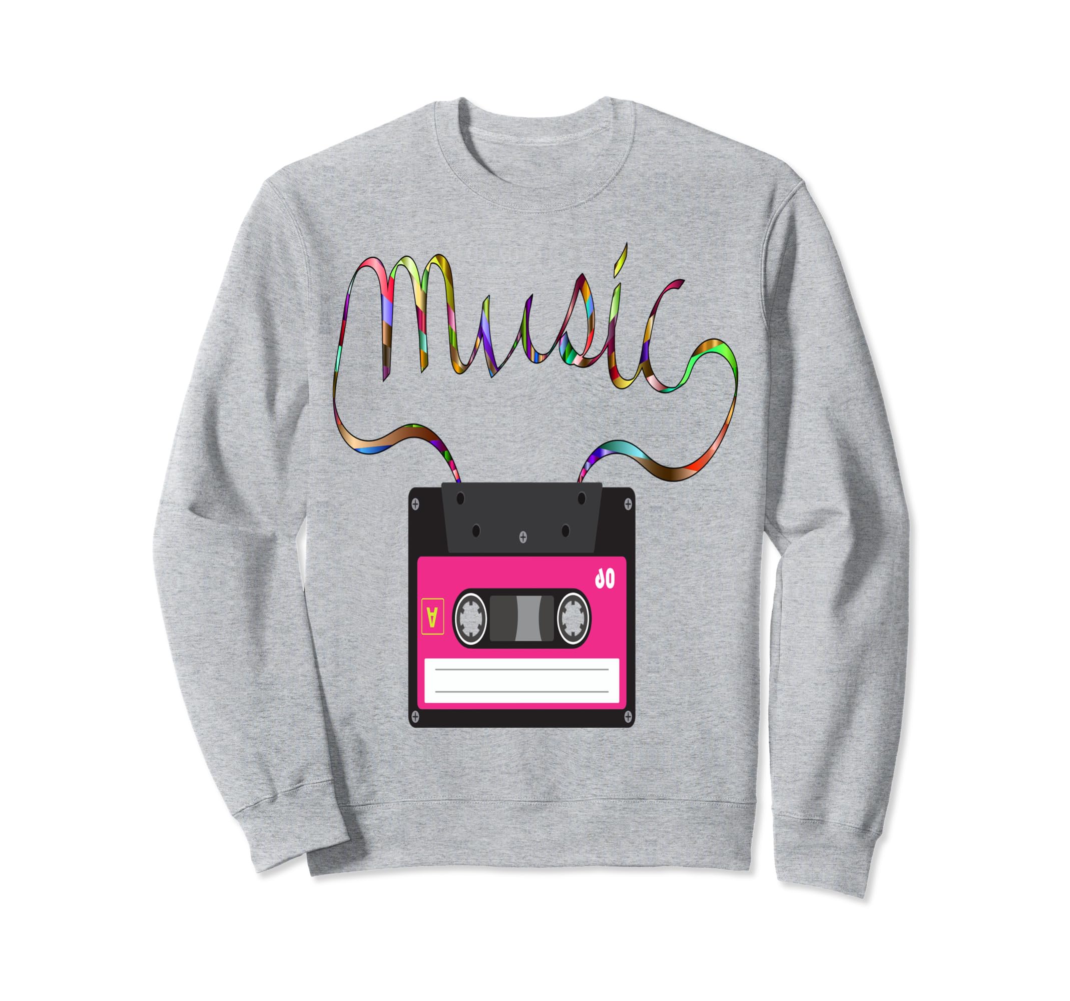 Fun Music Cassette W Tape Spelling Sweatshirt - Aesthetic Graphic Unisex - T-Shirt, Sweatshirt, Hoodie