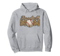 Baseball Mom Leopard Baseball Mothers Hoodie - Casual Everyday Wear Unisex - T-Shirt, Sweatshirt, Hoodie