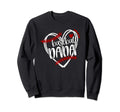 Baseball Heart Nana Grandma Trendy Sweatshirt - Minimalist Print Men Women - T-Shirt, Sweatshirt, Hoodie
