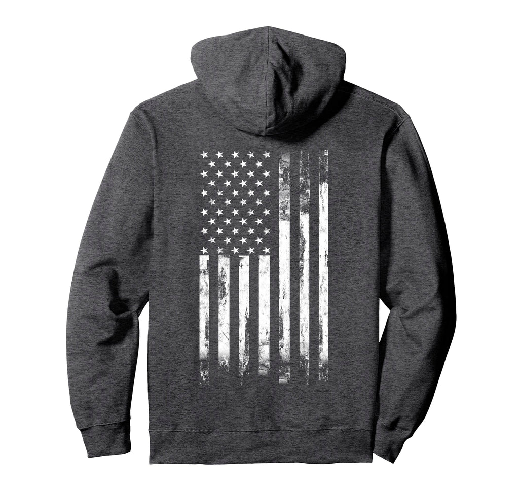 Distressed America Usa Flag Hoodie - Custom Art Print Men Women - T-Shirt, Sweatshirt, Hoodie