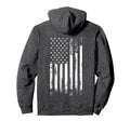 Distressed America Usa Flag Hoodie - Custom Art Print Men Women - T-Shirt, Sweatshirt, Hoodie