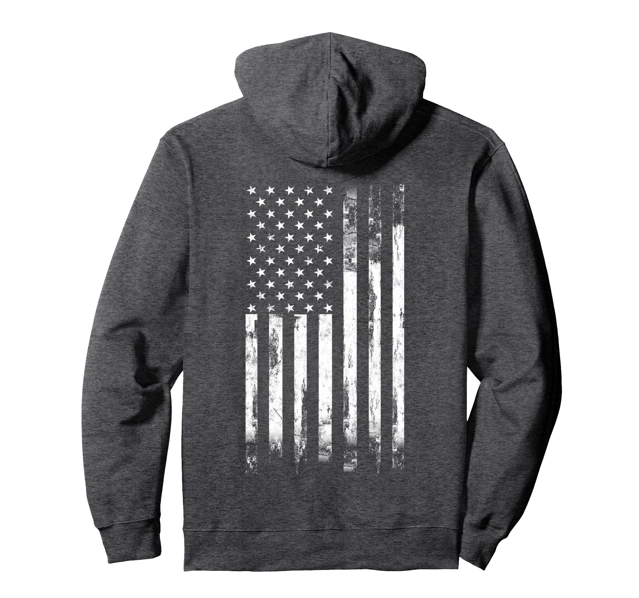 Distressed America Usa Flag Hoodie - Custom Art Print Men Women - T-Shirt, Sweatshirt, Hoodie