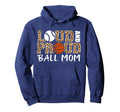 Loud And Proud Ball Mom Leopard Baseball Hoodie - Trendy Graphic Unisex - T-Shirt, Sweatshirt, Hoodie