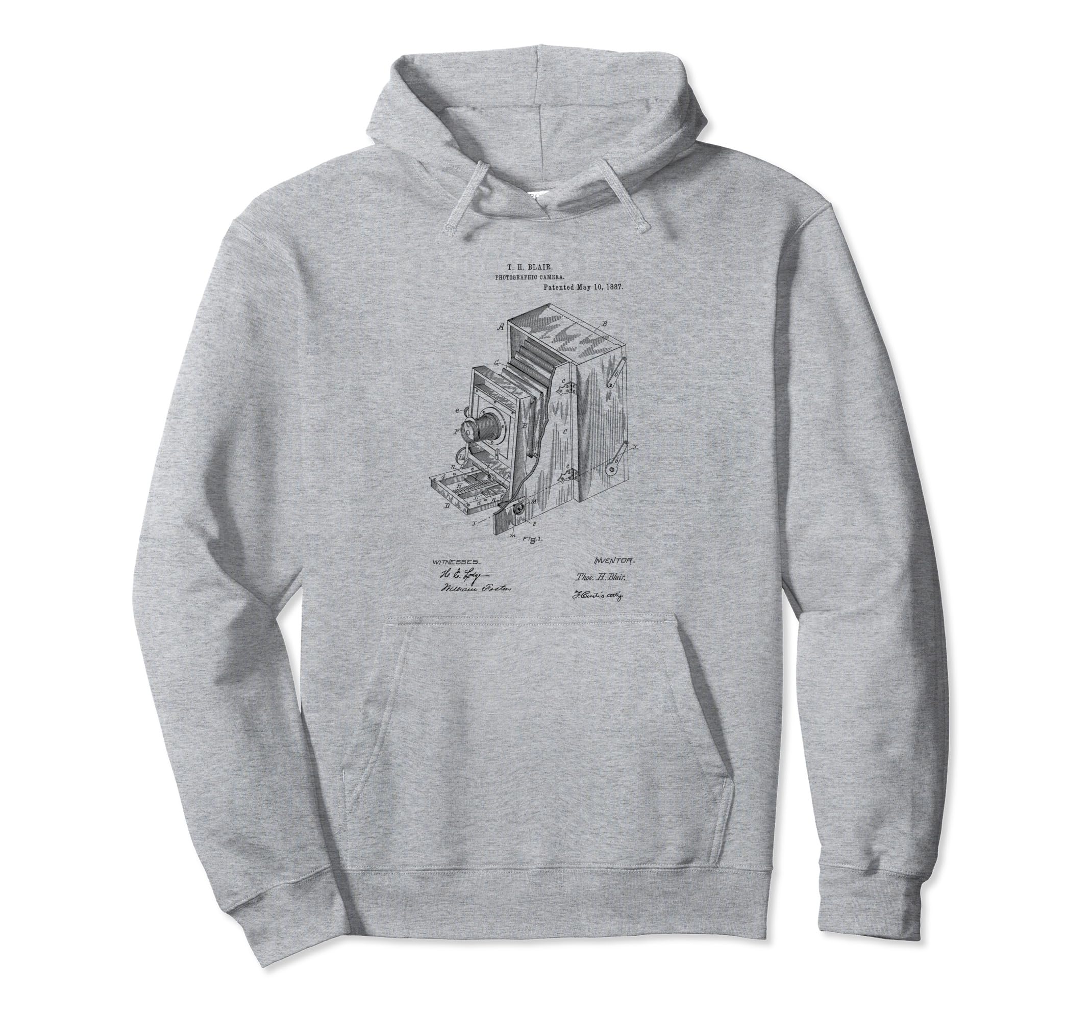 Photography Camera Patent Hand Hoodie - Casual Everyday Wear Unisex - T-Shirt, Sweatshirt, Hoodie