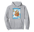 Surfing Shiba Inu Eating Ramen Hoodie - Fun Novelty Design for Adults - T-Shirt, Sweatshirt, Hoodie