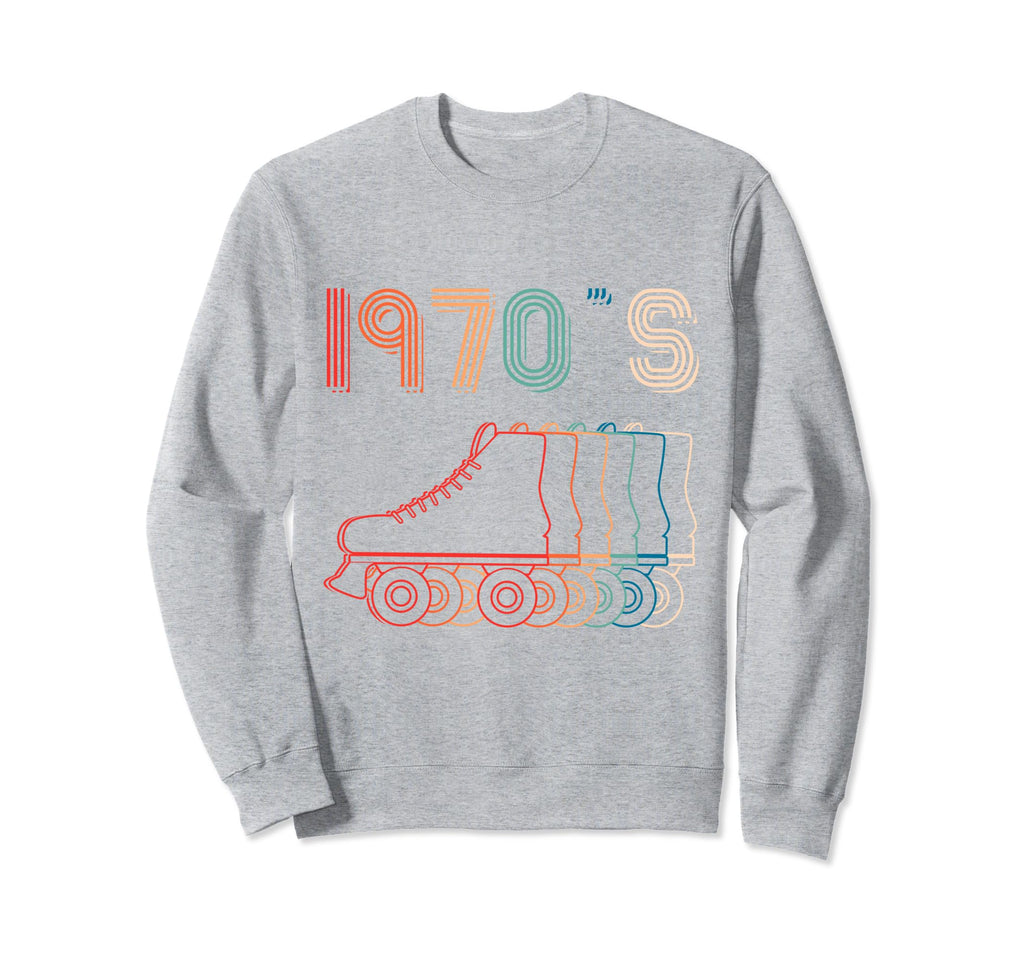 1970S Roller Skates Skating Sweatshirt - Minimalist Print for Adults - T-Shirt, Sweatshirt, Hoodie