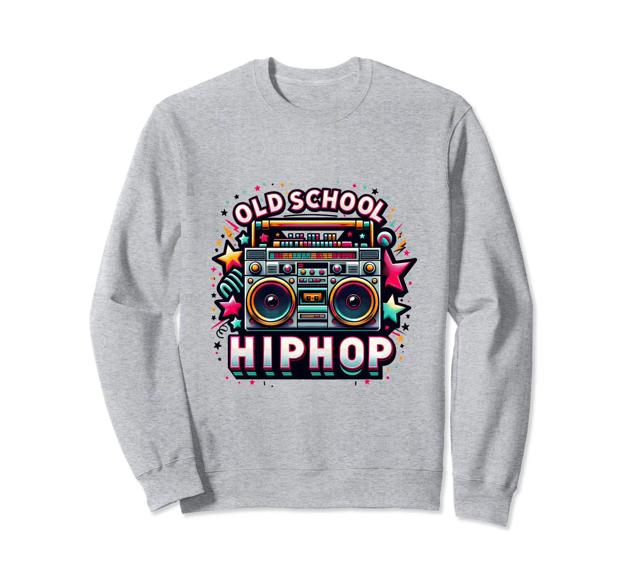 80S Boombox Old School Hip Hop Sweatshirt - Novelty Apparel Men Women - T-Shirt, Sweatshirt, Hoodie