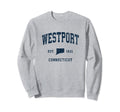 Westport Connecticut Ct Athletic Navy Sweatshirt - Graphic Print Unisex - T-Shirt, Sweatshirt, Hoodie