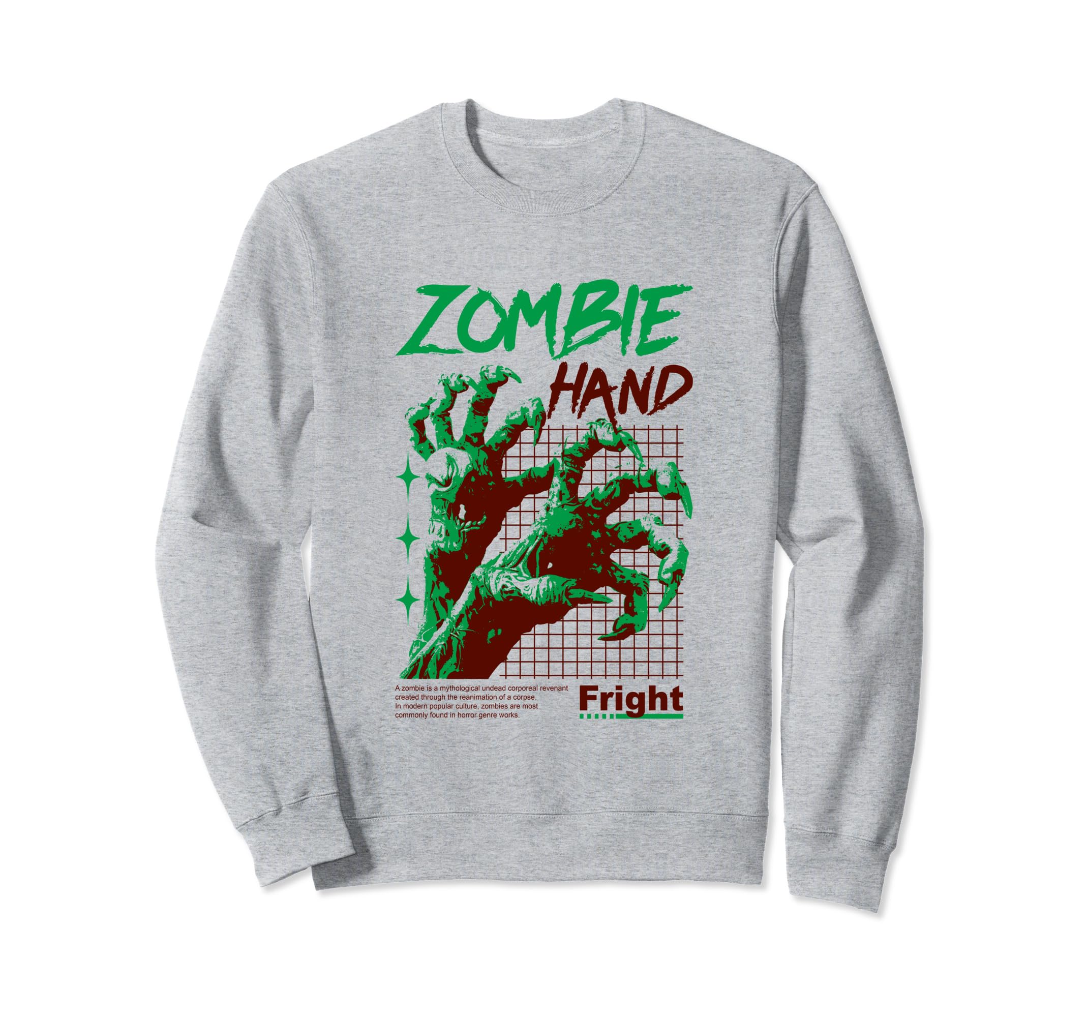 Zombie Hand Spooky Aesthetic Sweatshirt - Fun Novelty Design Men Women - T-Shirt, Sweatshirt, Hoodie