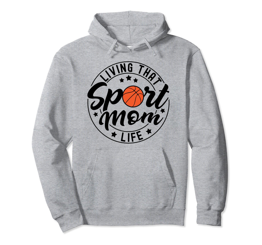 Living That Sport Mom Life Baseball Hoodie - Fun Novelty Design for Adults - T-Shirt, Sweatshirt, Hoodie