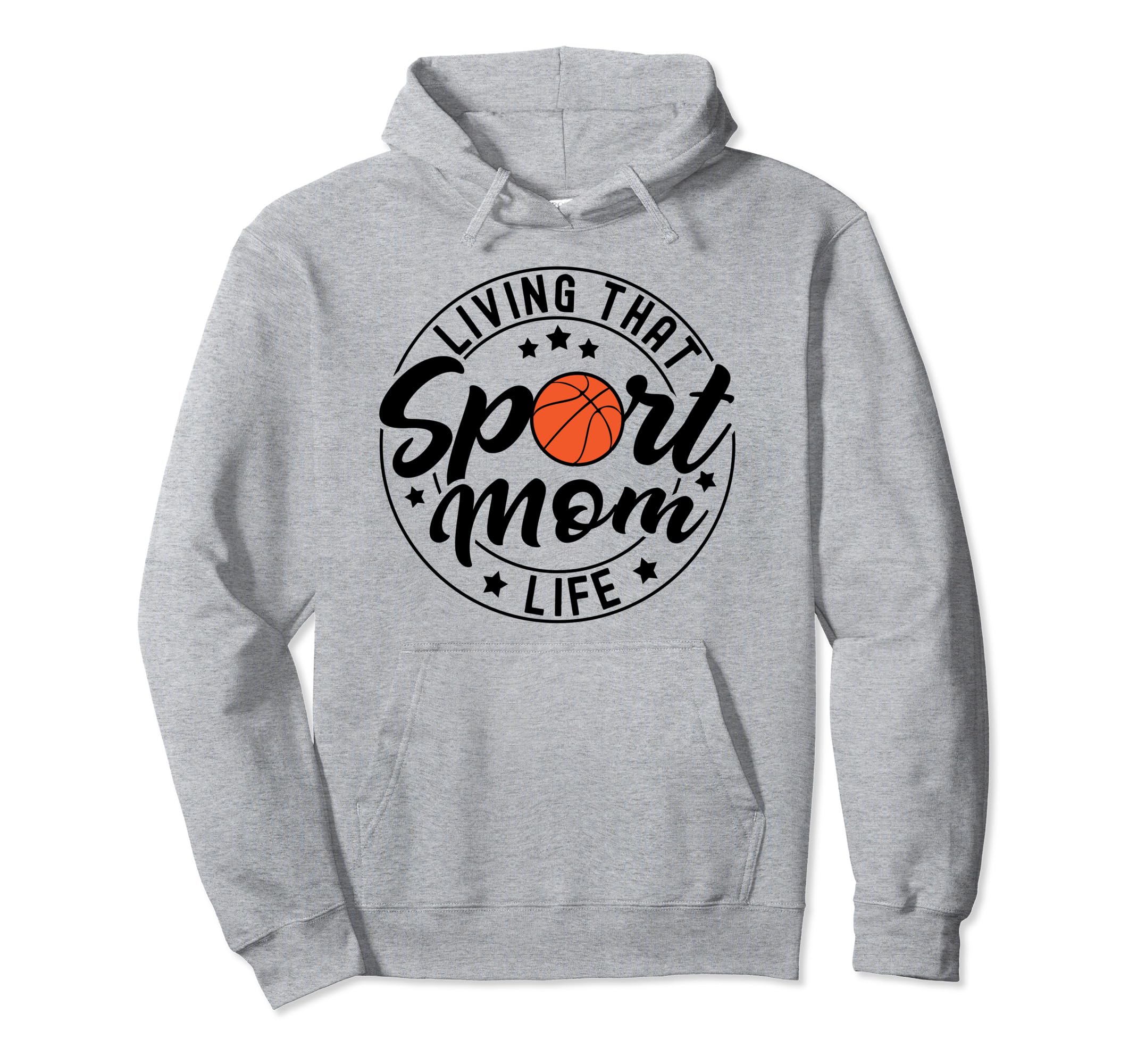 Living That Sport Mom Life Baseball Hoodie - Fun Novelty Design for Adults - T-Shirt, Sweatshirt, Hoodie