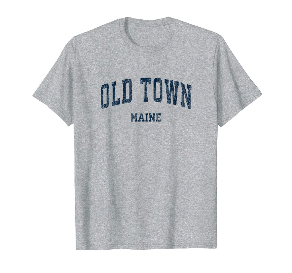 Old Town Maine Me Varsity Sports Navy T-Shirt - Trendy Graphic for Adults - T-Shirt, Sweatshirt, Hoodie