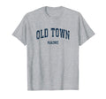Old Town Maine Me Varsity Sports Navy T-Shirt - Trendy Graphic for Adults - T-Shirt, Sweatshirt, Hoodie