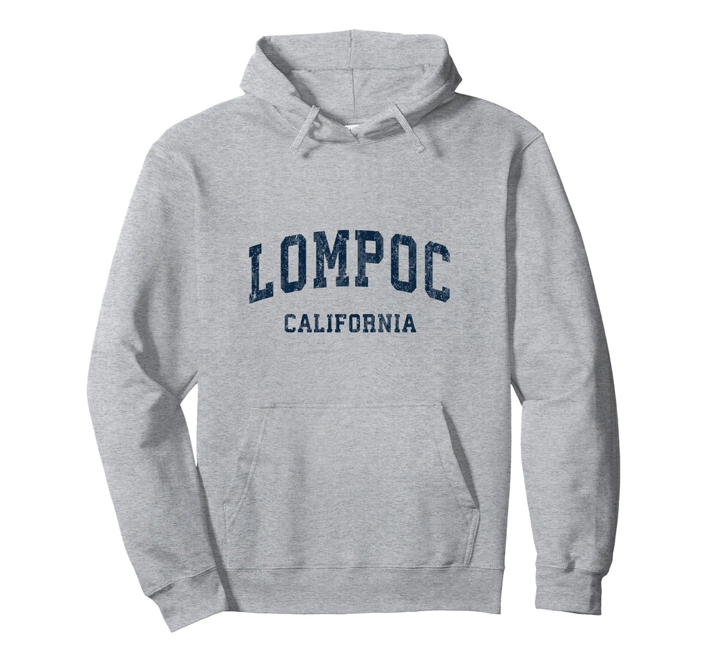 Lompoc California Ca Varsity Sports Hoodie - Minimalist Print Men Women - T-Shirt, Sweatshirt, Hoodie