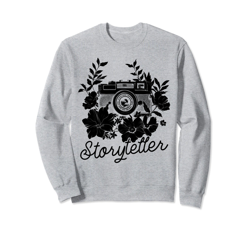Photographer Storyteller Camera Flowers Sweatshirt - Graphic Print Unisex - T-Shirt, Sweatshirt, Hoodie