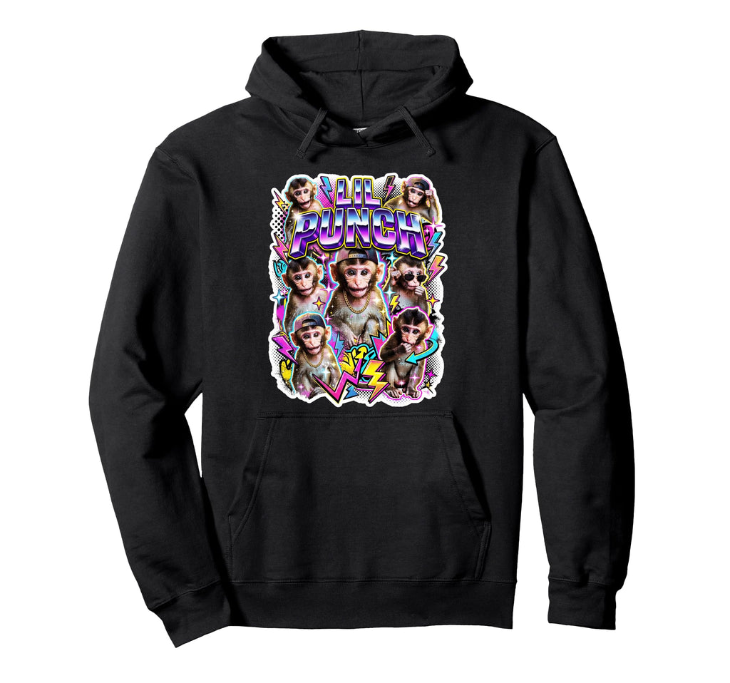 Lil Punch Monkey Meme 90S Bootleg Hoodie - Casual Everyday Wear Men Women - T-Shirt, Sweatshirt, Hoodie