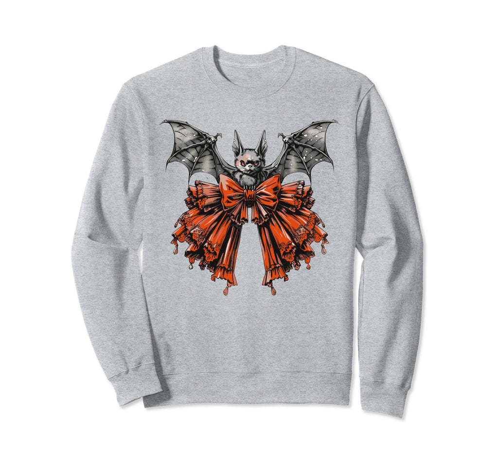 Bat Coquette Bow Halloween Bow Coquette Sweatshirt - Graphic Print Unisex - T-Shirt, Sweatshirt, Hoodie