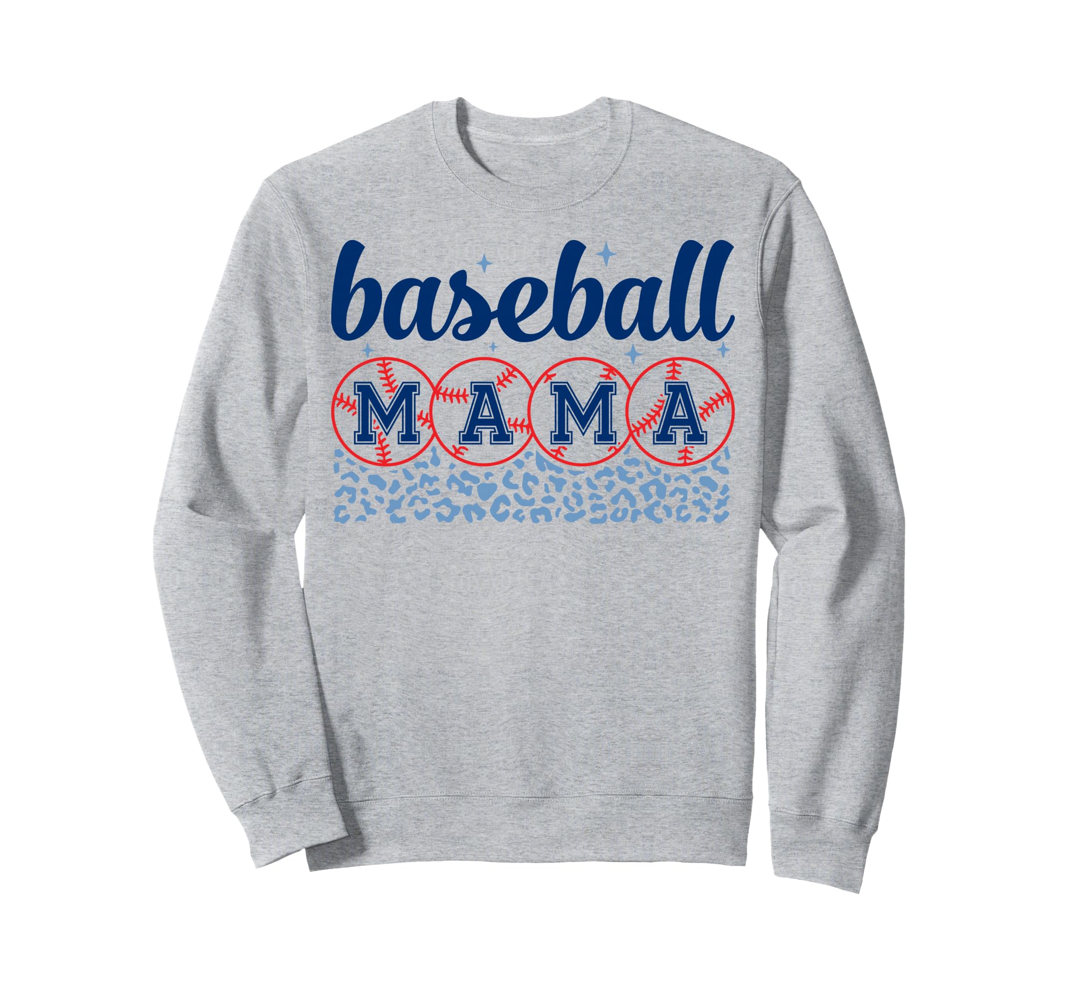 Baseball Mama Mom Leopard Mothers Day Sweatshirt - Aesthetic Graphic Unisex - T-Shirt, Sweatshirt, Hoodie