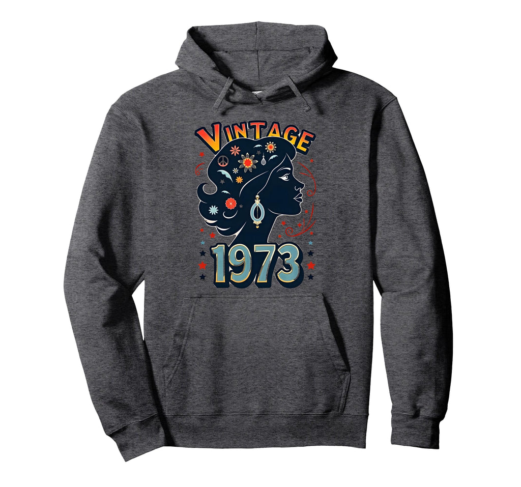 1973 Flower Power Peace Hippie Birthday Hoodie - Custom Art Print Unisex - T-Shirt, Sweatshirt, Hoodie