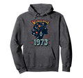 1973 Flower Power Peace Hippie Birthday Hoodie - Custom Art Print Unisex - T-Shirt, Sweatshirt, Hoodie