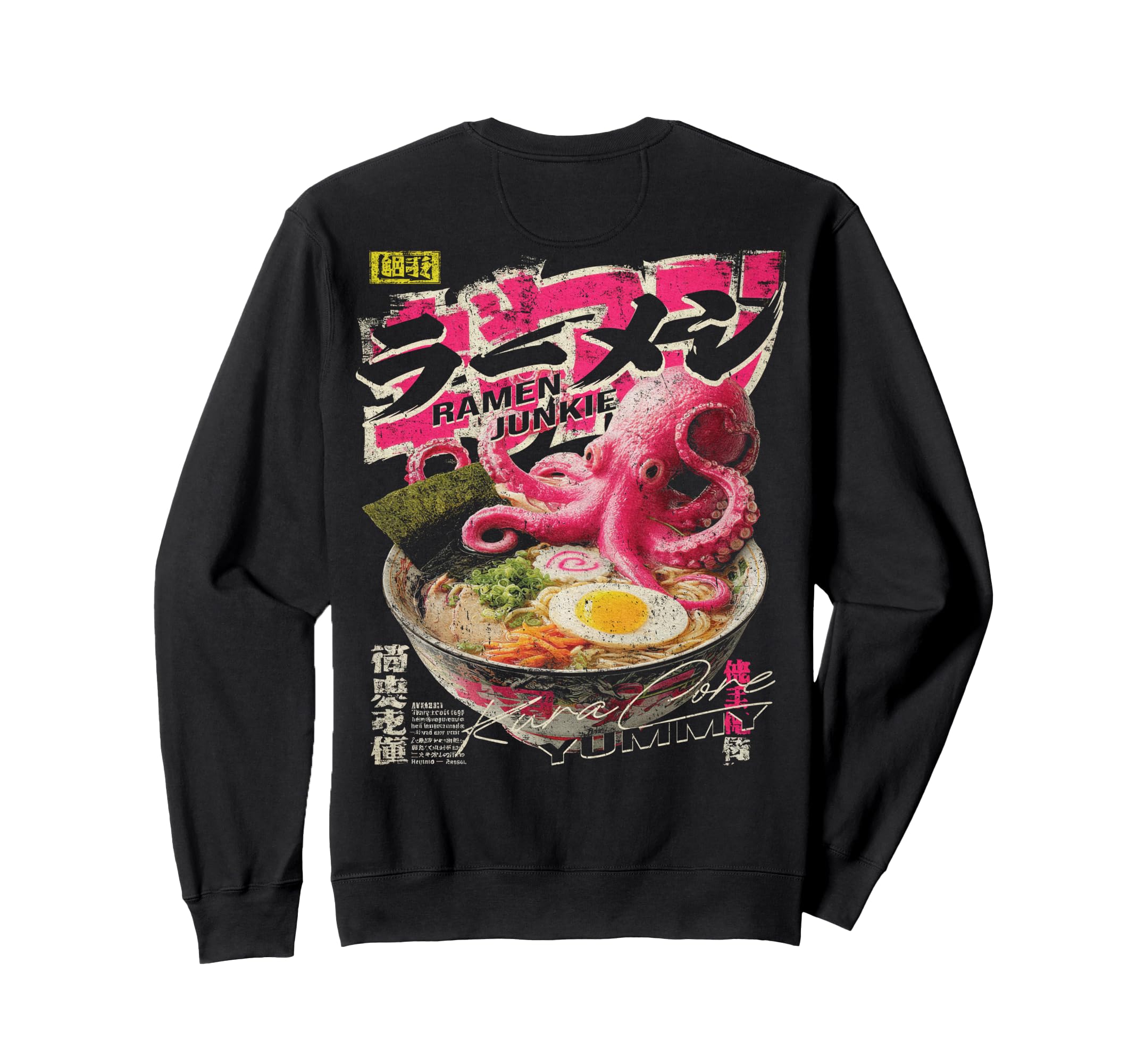 Ramen Back Japanese Streetwear Y2K Sweatshirt - Unique Graphic Unisex - T-Shirt, Sweatshirt, Hoodie
