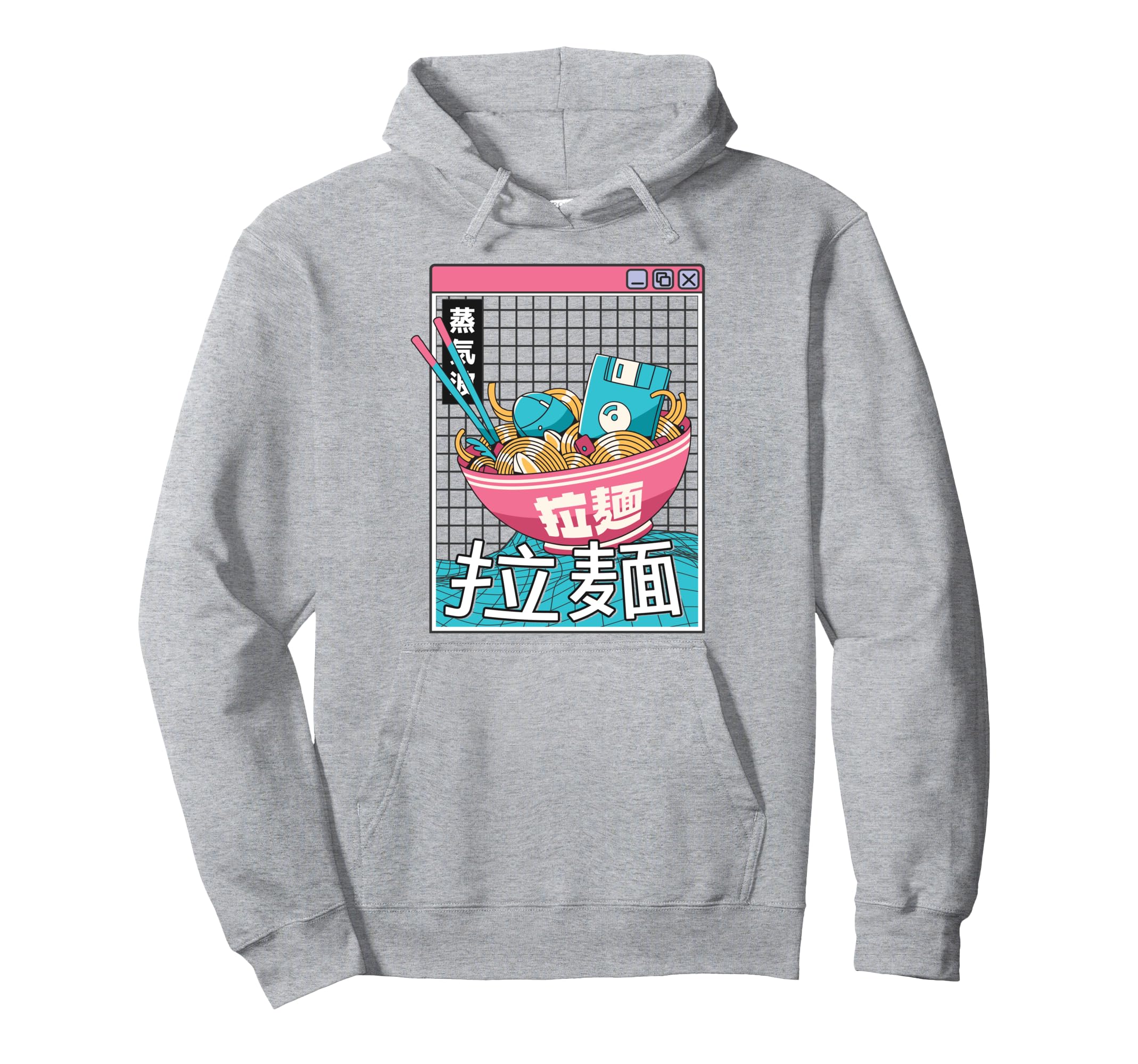 Ramen Noodles Bowl Kawaii Weirdcore Hoodie - Aesthetic Graphic for Adults - T-Shirt, Sweatshirt, Hoodie