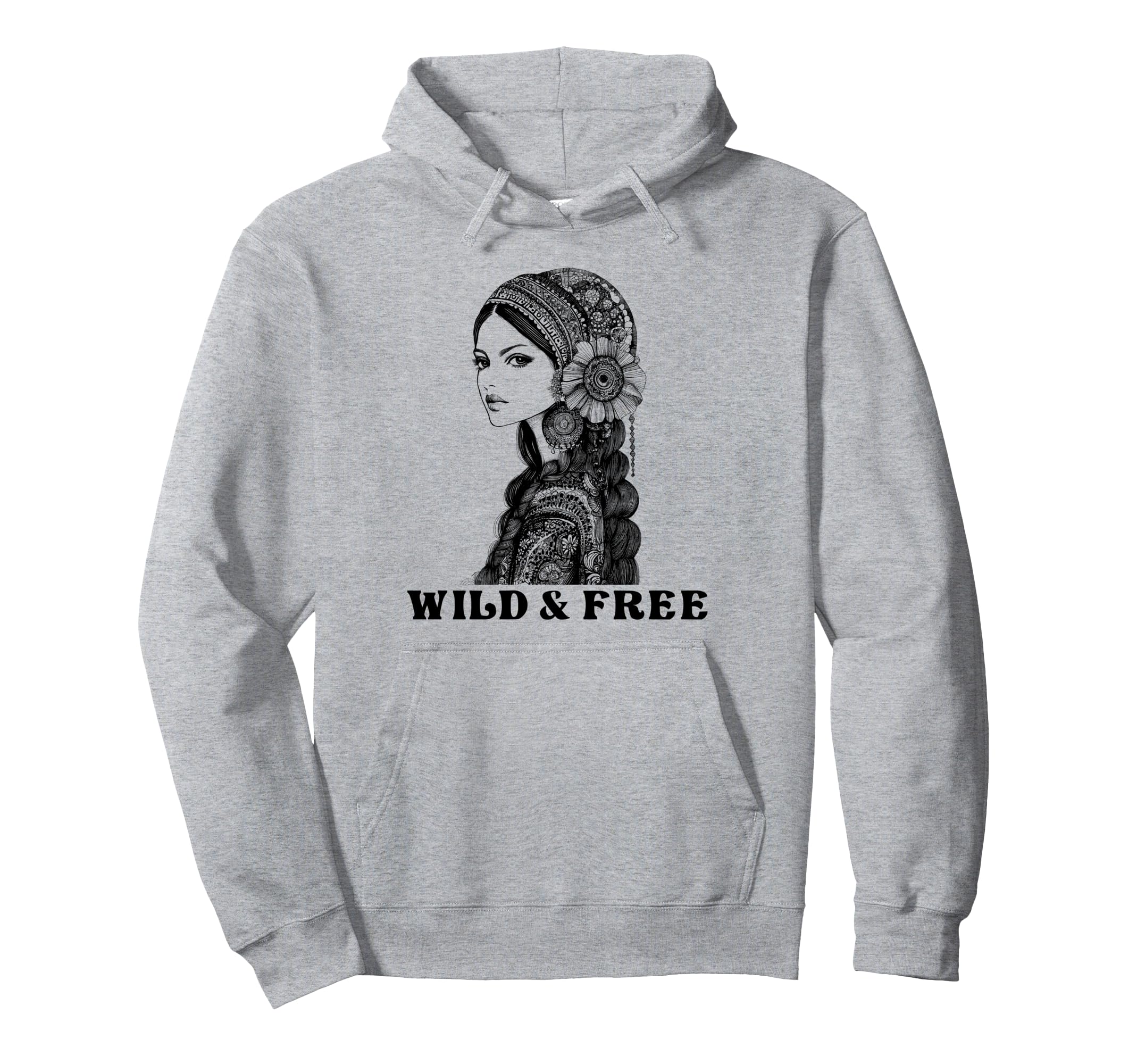 Wild And Free Boho Bohemian Hippie Hoodie - Novelty Apparel Men Women - T-Shirt, Sweatshirt, Hoodie