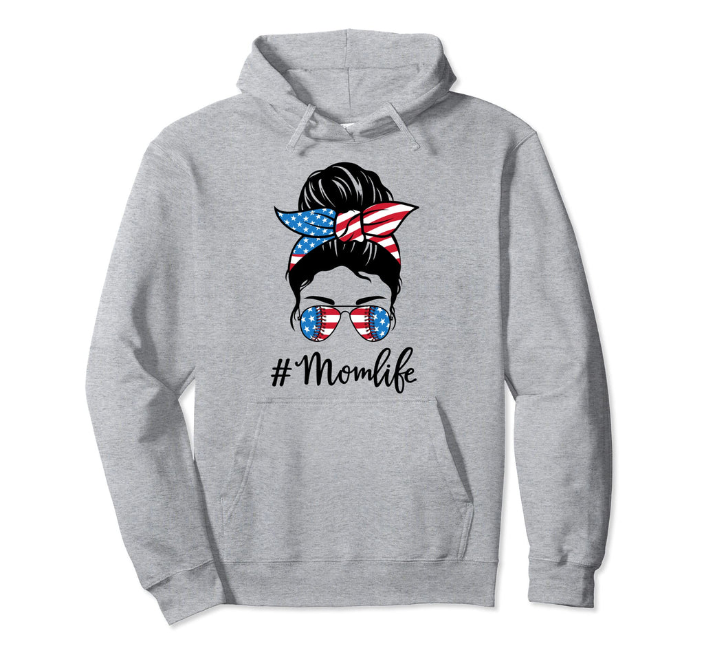 American Mom Life 4Th July Softbal Hoodie - Streetwear Style for Adults - T-Shirt, Sweatshirt, Hoodie