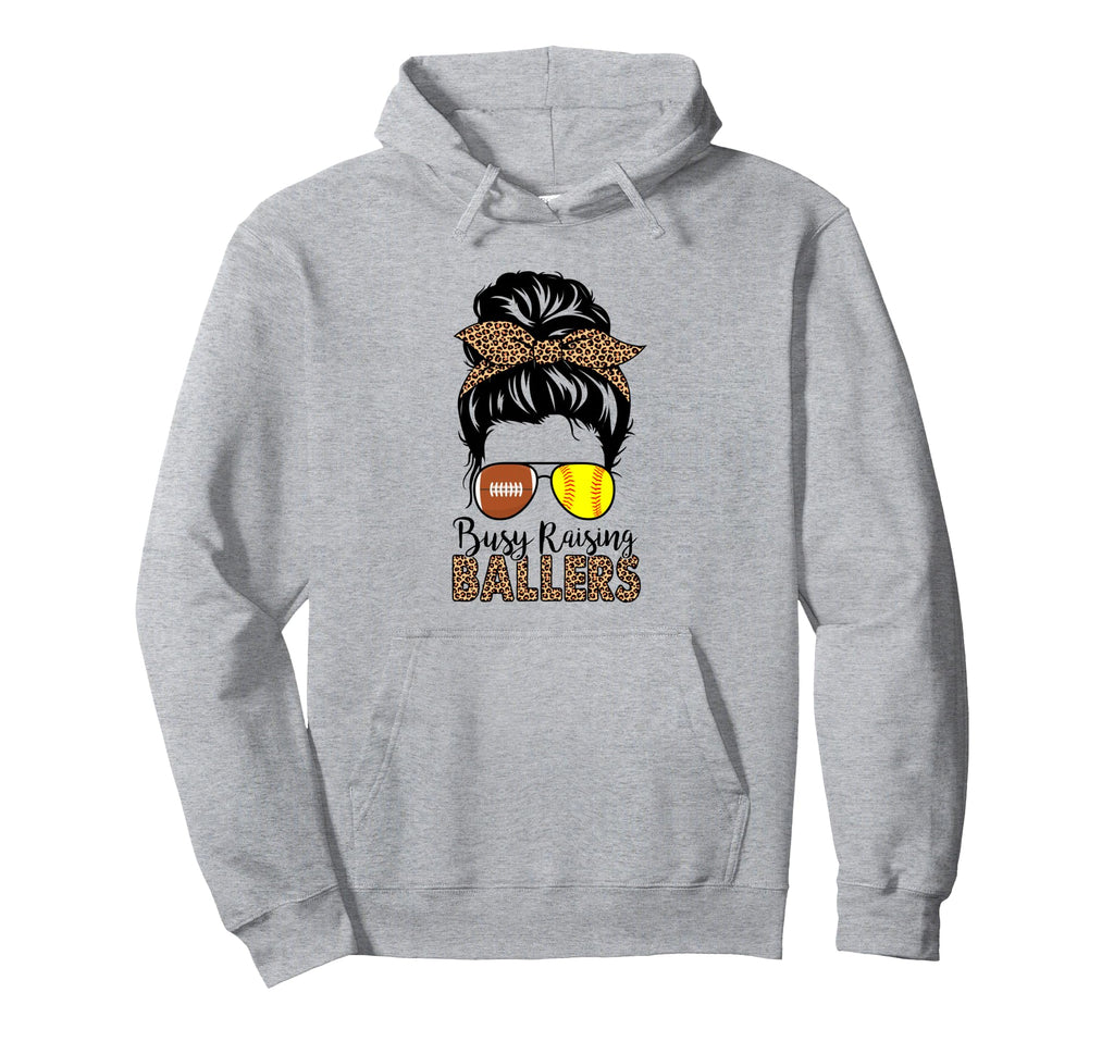 Busy Raising Ballers Softball And Hoodie - Graphic Print Men Women - T-Shirt, Sweatshirt, Hoodie