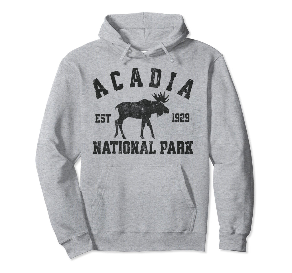 Acadia National Park Maine Nature Moose Hoodie - Trendy Graphic Men Women - T-Shirt, Sweatshirt, Hoodie