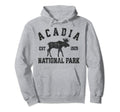 Acadia National Park Maine Nature Moose Hoodie - Trendy Graphic Men Women - T-Shirt, Sweatshirt, Hoodie