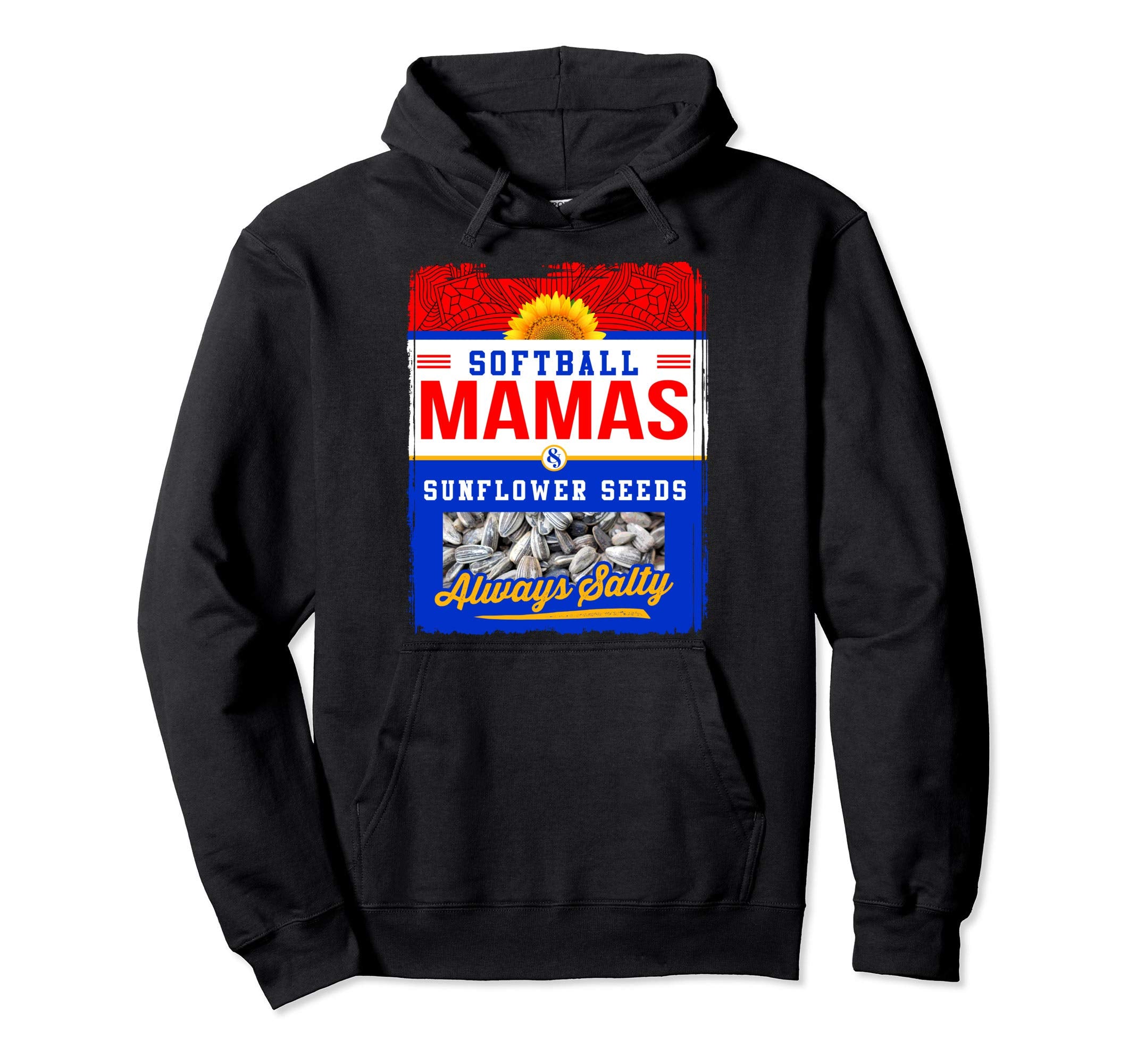 Softball Mamas And Sunflower Hoodie - Casual Everyday Wear for Adults - T-Shirt, Sweatshirt, Hoodie