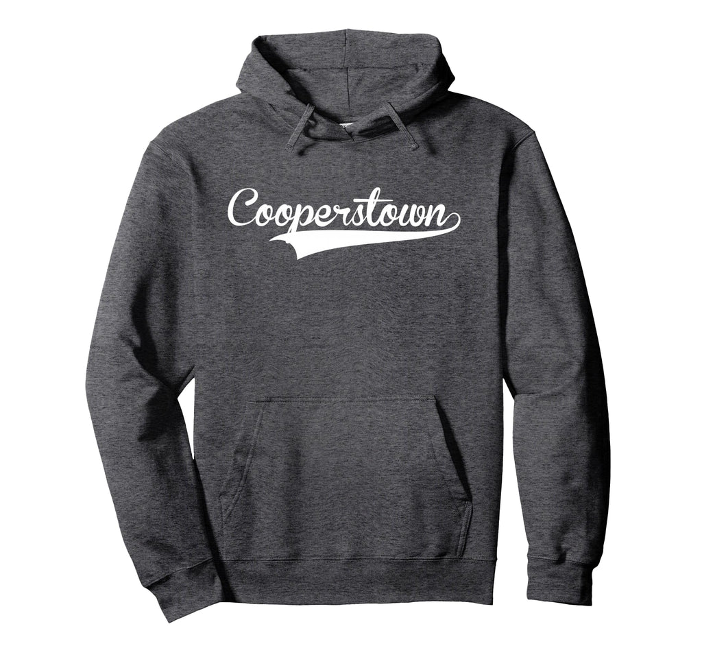 Cooperstown Baseball Font Hoodie - Trendy Graphic for Adults - T-Shirt, Sweatshirt, Hoodie