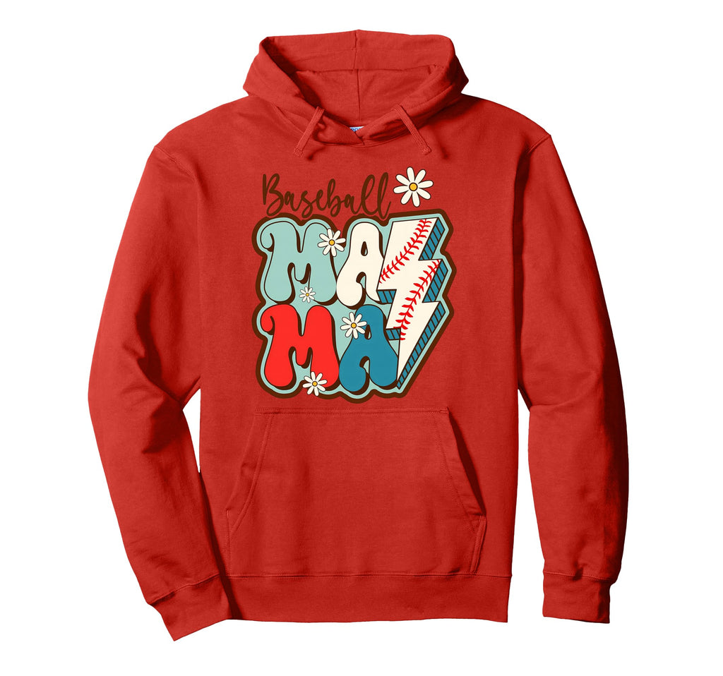 Mama Ball Mom Baseball Softball Mama Hoodie - Minimalist Print Men Women - T-Shirt, Sweatshirt, Hoodie