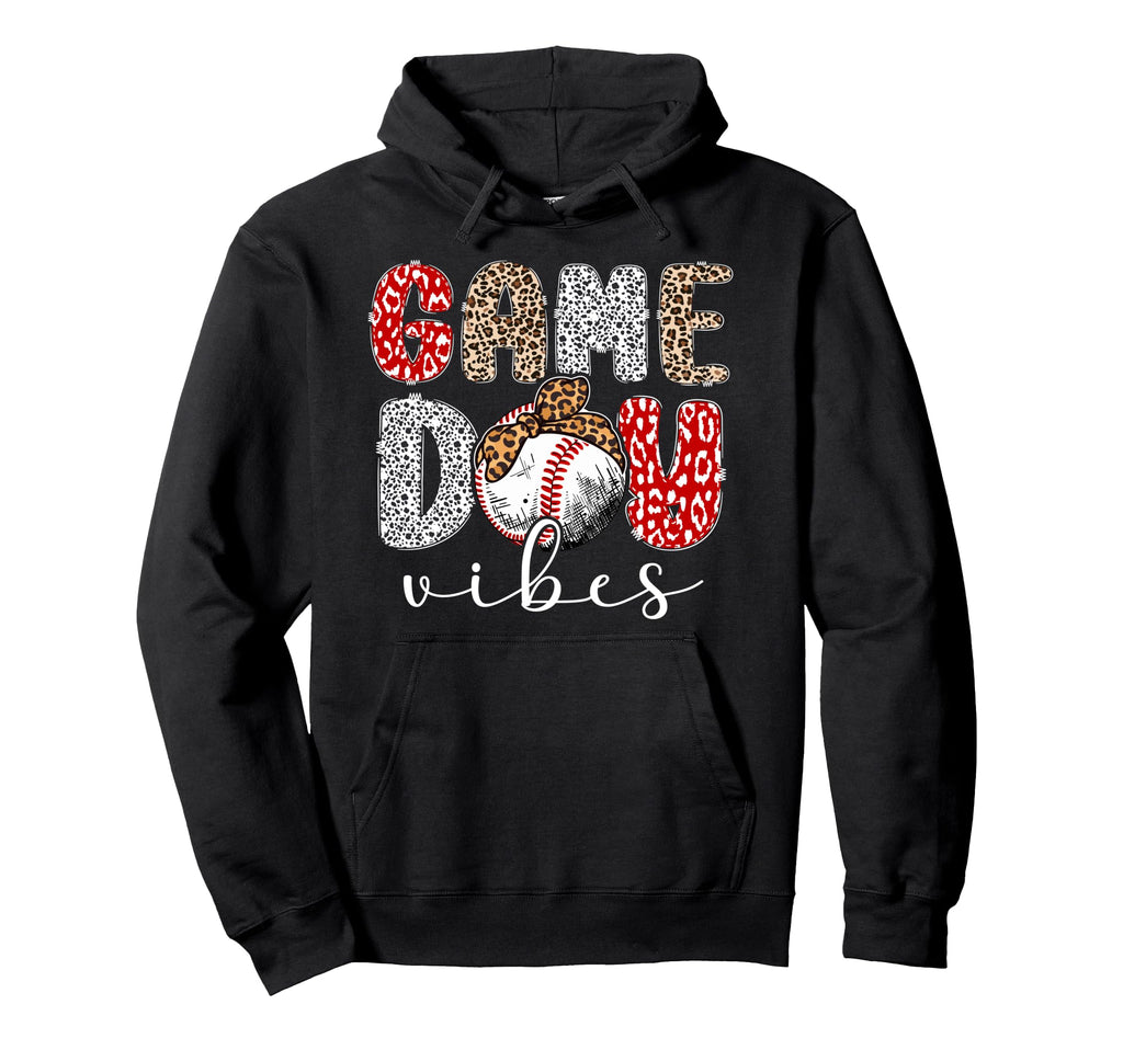 Game Day Vibes Baseball Game Day Baseball Hoodie - Trendy Graphic Unisex - T-Shirt, Sweatshirt, Hoodie