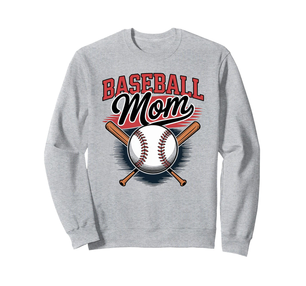 Baseball Mom Cheerleading Mama Sweatshirt - Trendy Graphic for Adults - T-Shirt, Sweatshirt, Hoodie