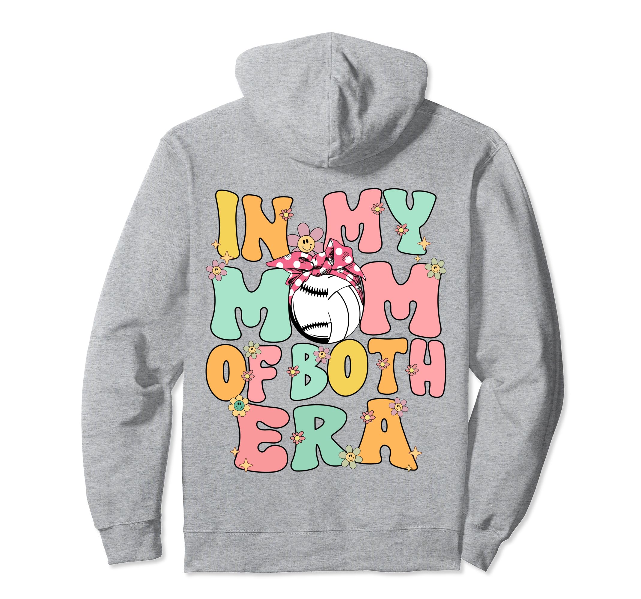 My Mom Both Era Groovy Baseball Hoodie - Unique Graphic for Adults - T-Shirt, Sweatshirt, Hoodie