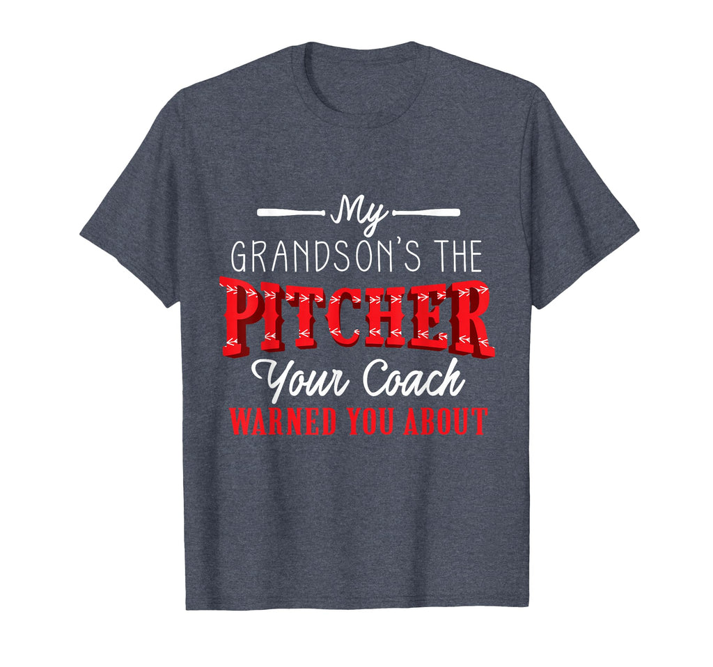 My Grandson Pitcher Funny T-Shirt - Casual Everyday Wear for Adults - T-Shirt, Sweatshirt, Hoodie