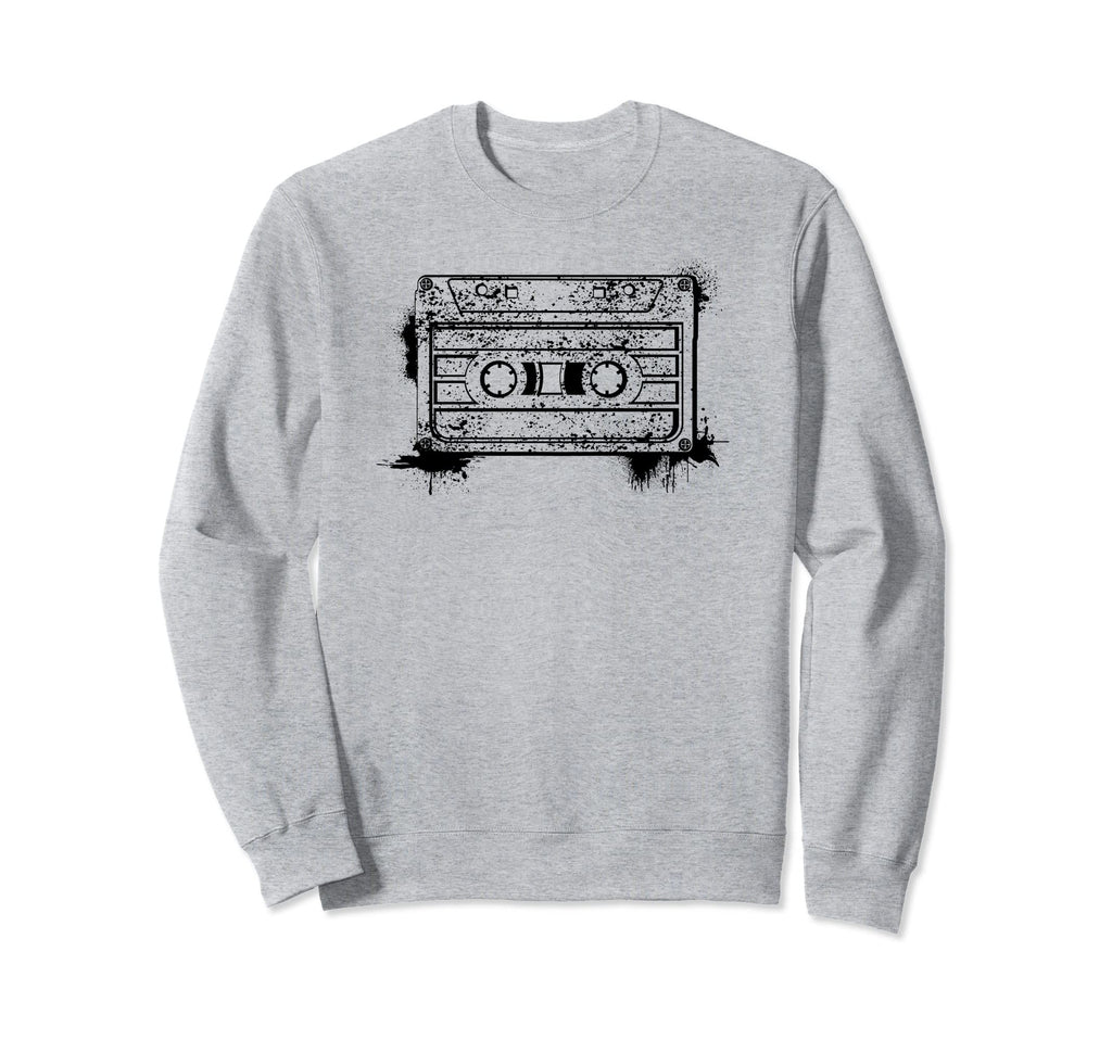 Cassette Tape Black And White Sweatshirt - Streetwear Style for Adults - T-Shirt, Sweatshirt, Hoodie