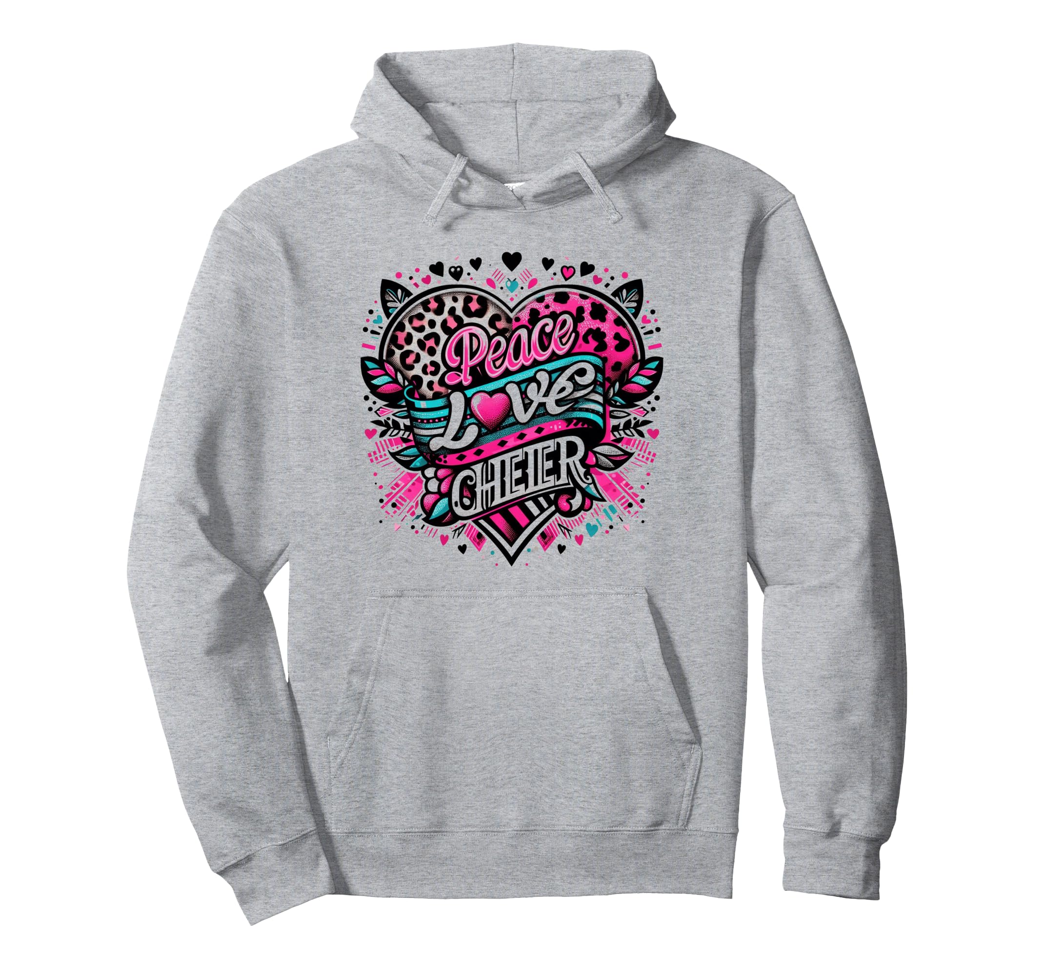 Live Peace Love And Cheer Hoodie - Streetwear Style for Adults - T-Shirt, Sweatshirt, Hoodie