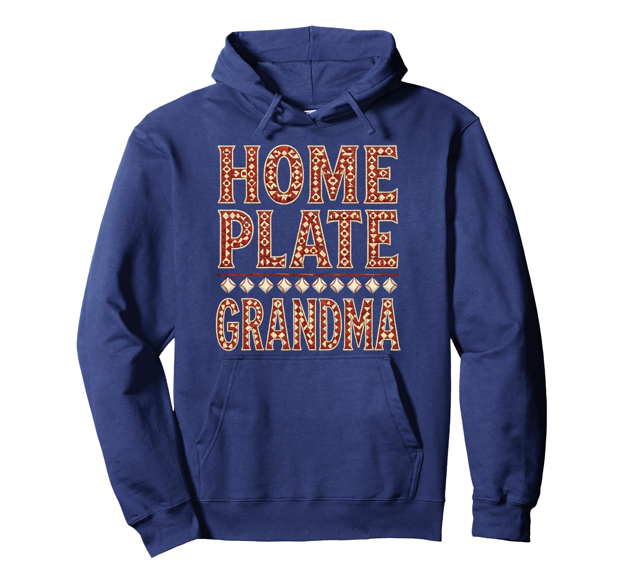 Home Plate Grandma Baseball Fan Hoodie - Streetwear Style Unisex - T-Shirt, Sweatshirt, Hoodie