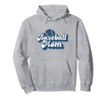Baseball Mom Blue Hoodie - Unique Graphic Unisex - T-Shirt, Sweatshirt, Hoodie
