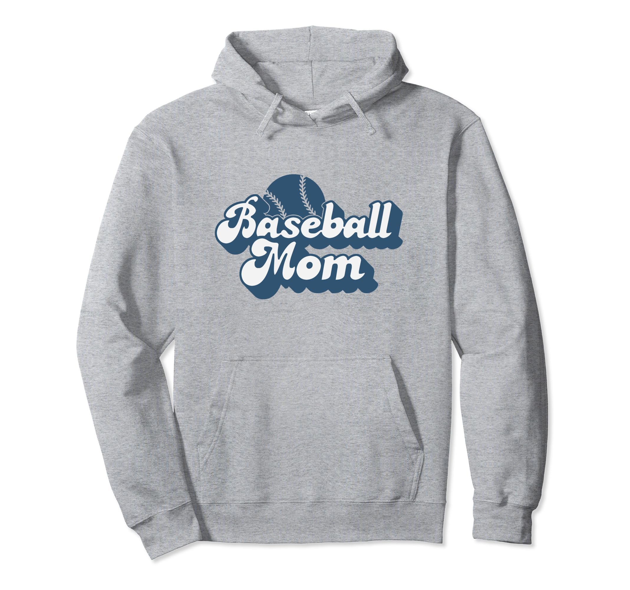 Baseball Mom Blue Hoodie - Unique Graphic Unisex - T-Shirt, Sweatshirt, Hoodie