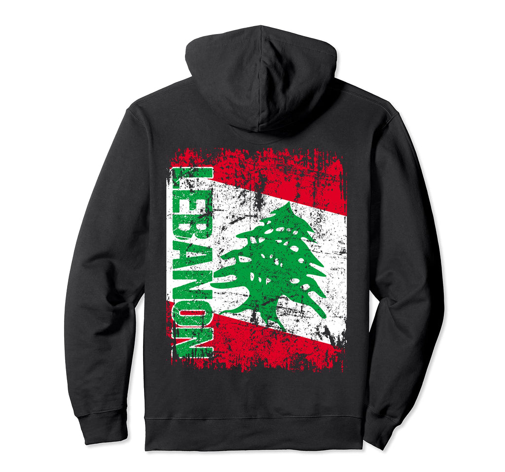 Lebanon Flag Distressed Lebanon Hoodie - Minimalist Print Unisex - T-Shirt, Sweatshirt, Hoodie