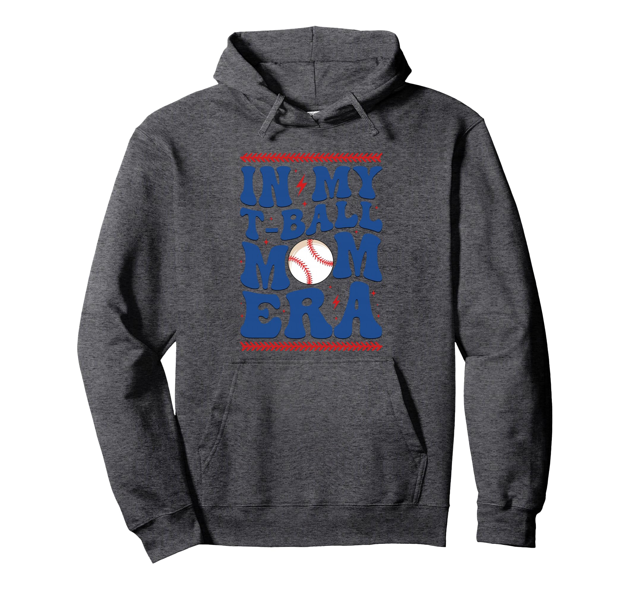 My T Ball Mom Era Baseball Mom Groovy Hoodie - Novelty Apparel for Adults - T-Shirt, Sweatshirt, Hoodie