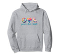Peace Love Skate Roller Skates 70S Hoodie - Fun Novelty Design for Adults - T-Shirt, Sweatshirt, Hoodie