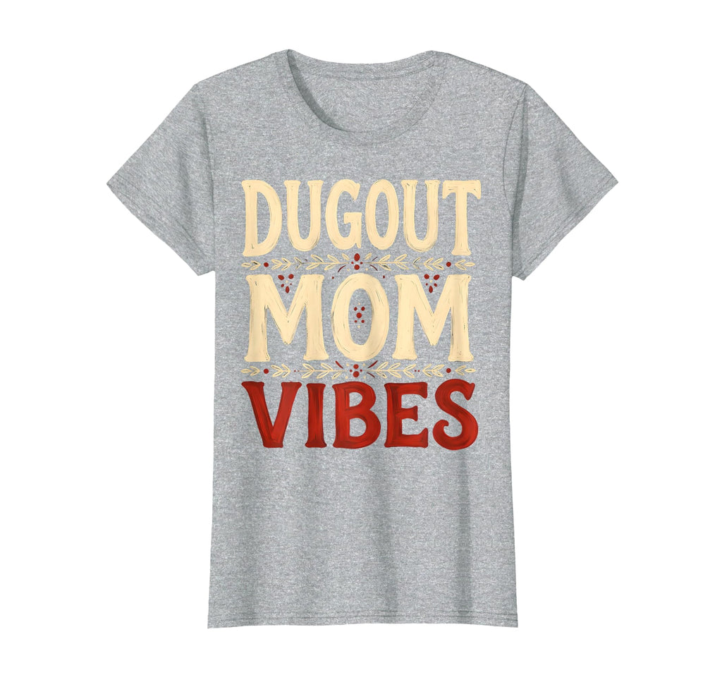 Dugout Mom Vibes Baseball Mom T-Shirt - Graphic Print for Adults - T-Shirt, Sweatshirt, Hoodie